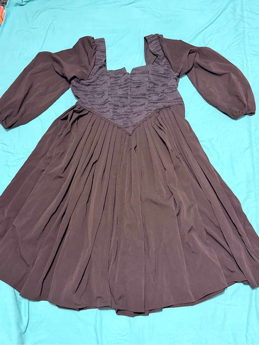 Disturbia Mina Corset Midi Dress Gothic Cottagecore Black US 12 / UK 16 NWT - Picture 2 of 12